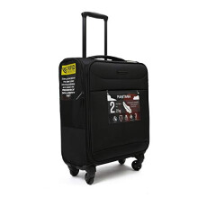 New FANTANA Cabin Luggage/Suitcase RFID Blocking Spinner Cases with TSA Lock (Black, Cabin - 18" - 55 x 38 x 20cm)