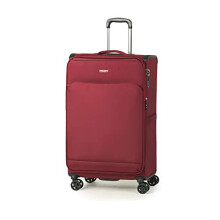 Rock Georgia 80cm Lightweight Expanding 8 Wheel Spinner Luggage with Corner Protectors Burgundy