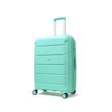 Rock Tulum Medium Expandable Hard Shell Hold Suitcase in Turquoise - Lightweight & Durable, 360 Swivel Wheels, Telescopic Handle, Impact-Resistant &