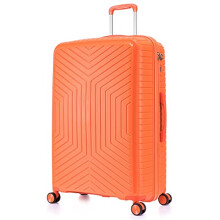 DK Luggage 28" Large Hard Shell Polypropylene PP Suitcase 4 Wheel Spinner Luggage PP20 Orange