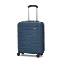 Rock Seattle Small Hard Shell Cabin Suitcase in Teal - Telescopic Handle, Impact-Resistant Material - 55x40x20cm 34L Capacity
