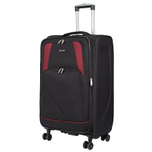 ARIANA Medium Suitcase Expandable Lightweight Soft Shell Hold Luggage, 4 Wheel Spinner, Combination Lock, Telescopic Handle, Checked Travel Suitcase