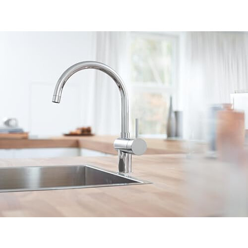 Grohe GROHE 32917000 | Minta Kitchen Tap C-Spout | Chrome 1
