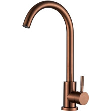 Modern Gold Brass Single Handle Pull Down Kitchen Mixer Tap | Brushed Gold Finish Single Lever Mixer for Bathroom Sink | Kitchen Tap with 360