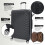 Black Medium Check in Suitcase 72 x 47 x 25 cm Hard Shell Luggage Case 2