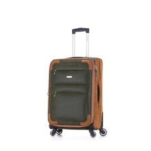 Skylark 24" Lightweight Faux Suede 4 Wheeled Spinner Luggage Trolley Suitcase Travel Bag Telescopic Handle with 3-Digit Combination Lock for 15 to