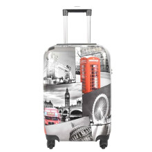 House Of Leather London Landmark Print Hard Shell Four Wheel Spinner Luggage JourneyX (Small)
