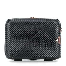 WITTCHEN Cosmetic Case Travel Suitcase Carry-On Cabin Luggage Hardshell made of Polycarbonate Combination Lock GL Style Line Black