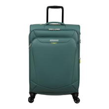 American Tourister Medium Expandable Soft Trolley 4 Swivel Wheels & Integrated Lock with 3 Digit Combination with TSA Function Features a Large Main
