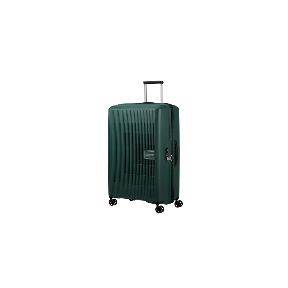 American Tourister Aerostep - Spinner L, Expandable Case, 77 Cm, 101.5/109 L, Green (Dark Forest)