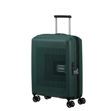 American Tourister Aerostep - Spinner S, Expandable Carry-On Luggage, 55 cm, 36/40 L, Green (Dark Forest)