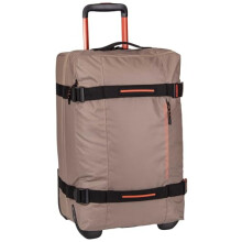 American Tourister Urban Track Duffle Travel Bag S, Beige/Orange, standard size, Wheeled Travel Bag