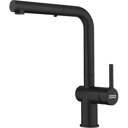 Franke Kitchen Sink tap with a Pull-Out spout and Spray Function from Franke Active L Pull-Out Spray - Black matt - 115.0653.382