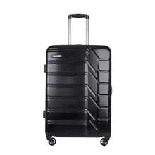JLY Luggage Suitcase, 24-inch, Medium, Black, Hardshell Durable ABS+PC, Travel Case for Any Kinds of Trips, Zipper Closing with TSA Lock, with 4