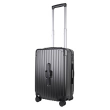 JLY Lightweight 3-Piece Luggage Set: Cabin, Medium & Large Suitcases with TSA Lock, Cupholder, Wet/Dry Divider, Durable PC+ABS Hard Shell (Onyx Black,