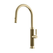 Franke Kitchen Sink tap with a Pull-Out spout Mythos Masterpiece Pull-Out Spray - Gold - 115.0711.558