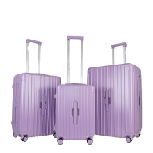 JLY Lightweight 3-Piece Luggage Set: Cabin, Medium & Large Suitcases with TSA Lock, Cupholder, Wet/Dry Divider, Durable PC+ABS Hard Shell (Mauve