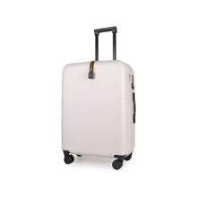 Premium Ivory White Hard Shell Luggage Medium Suitcase 4 Wheels - 100% German Bayer Polycarbonate - Check in Expandable Suitcase Medium - Superior