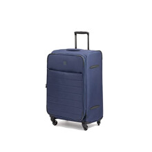 BIBA | Trolley Type Travel Suitcase, Lilac G Suitcase, Trolley Handle, Zipper Closure, Polyester, Navy Blue, S, Suitcases & Trolleys