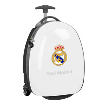 Safta Real Madrid EQUIPATION 25/26 - Cabin Trolley 16 Inches, Suitcase with Wheels, Security Lock, Lightweight Suitcase, 28 x 23 x 43 cm, White,