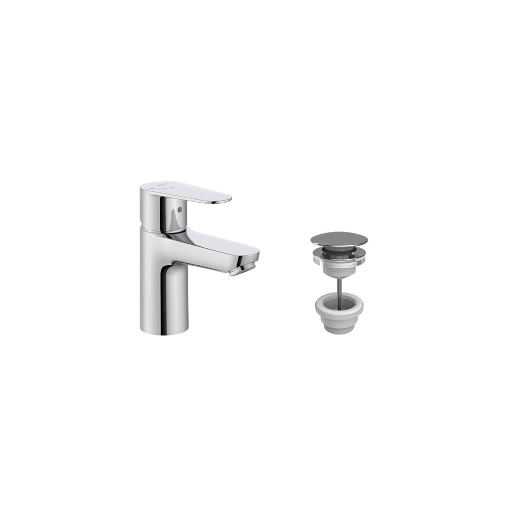 Roca Victoria Plus Mono Basin Mixer Chrome With Click Clack Waste