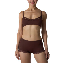 Kanten bralette en panty voor dames, casual ondergoed,-Bruin L