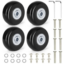 ZOVRIXIA 4 Pcs Luggage Wheels Replacement, Suitcase Wheels Replacement 50 mm x 18 mm, Suitcase Wheels Rubber, Luggage Replacement Wheels Universal