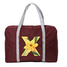 Floral Initial Letter Printed 45x36x20 for Easyjet Airlines Underseat Travel Bag Holdall Bag Carry on Hand Luggage Weekend Bag Packable Travel Duffel