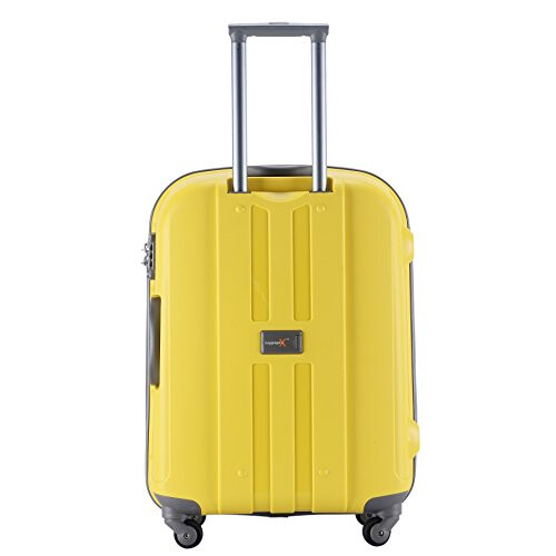 LuggageX Hard Sided Polypropylene Lightweight Trolley Suitcase (30", Yellow) 2