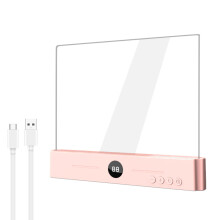Augenschonende, flache LED-Lampe mit klarem Acryl-Design,-Rosa