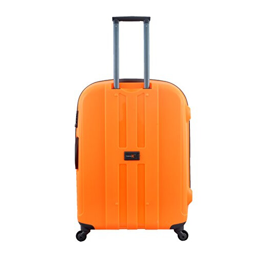 LuggageX Hard Shell Polypropylene Lightweight Trolley Suitcase (26", Orange) 2