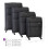Linea Sorento Fabric Soft Shell Suitcase Black 22in/57cm 5
