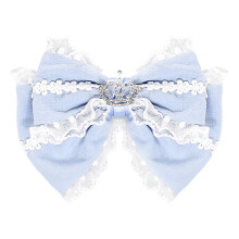 Mooie kanten strik haarclip voor dames meisje anime-boog blauw