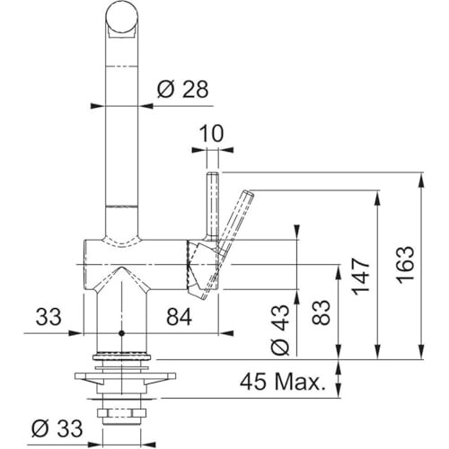 Franke Kitchen Sink tap with a Pull-Out spout and Spray Function from Franke Active L Pull-Out Spray - Black matt - 115.0653.382 2