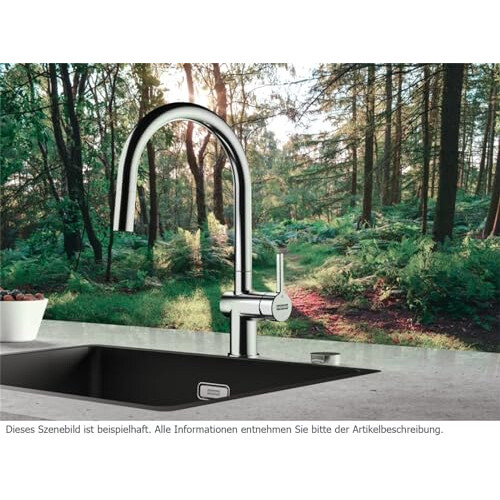 Franke Kitchen Sink tap with a Pull-Out spout and Spray Function from Franke Active J Pull Down Spray - Chrome - 115.0653.401 2