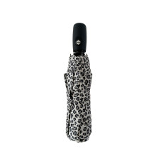 (Blue Leopard Print) 1pc automatisch open/dichte winddichte reisparaplu - compact opvouwbaar ontwerp, stevig frame met 8 ribben, kleurverloop