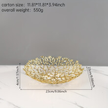 (Cut-out fruit platter s) [Fruit Basket & Bowl] Metal Electroplated Fruit Basket,Creative Fruit Bowl, Fruit Storage Basket,Geometric Fruit Plate