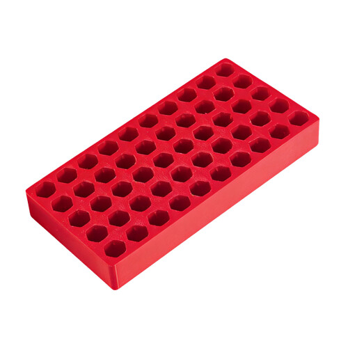 Compactly Plastic Bit Holder Case Featuring 50Slots Loading-Red