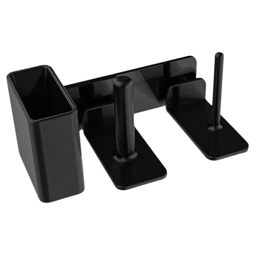 Space Efficient Drinkware Storage Rack for Slushies Maker Side Mounted Cup Lid and Straws Holder 1