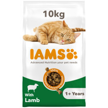 IAMS Adult Complete Dry Cat Food Lamb 10kg - Supports Strong Immune System