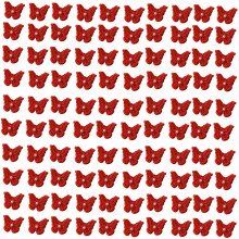 Delicate Handmade Pearls Embroidery Butterfly Patches For-Red
