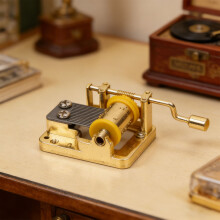 4Pcs Golden Music Box Replacement Set Manual Crank Musical