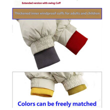 Elastic Ribbed Cuff Stretchy Wristband For Puffer Jackets-White