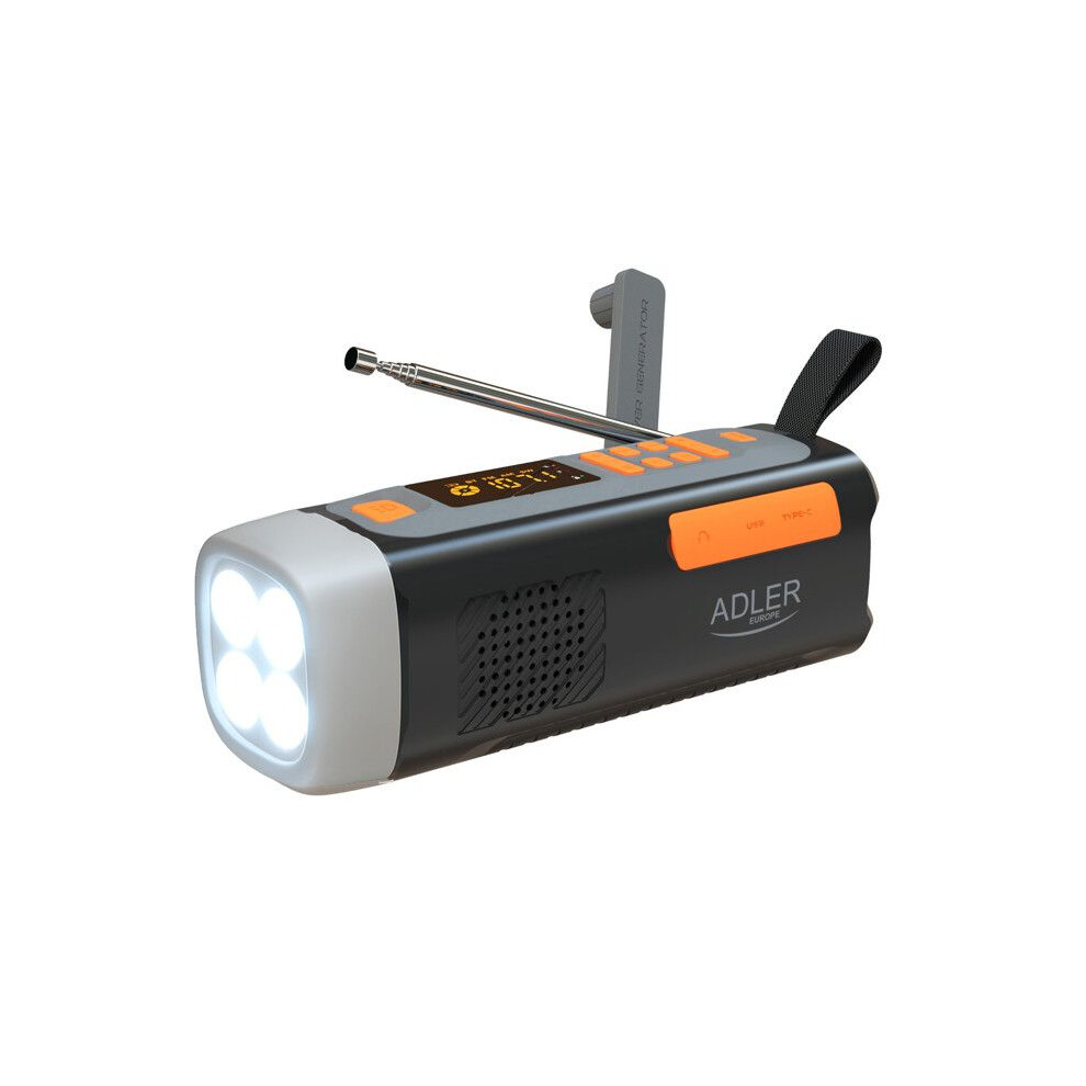 Adler AD 1920 tragbares Radio-Taschenlampen mit Dynamo-Funktion AD 1920 () - Bild 4