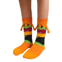 Cotton Middle Tube Socks with Cartoon Hamburger-Hamburger
