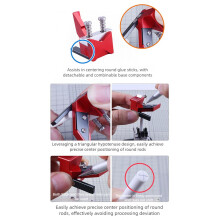 Sturdy Metal Center Hole Locator Tool For Precise Round Rod