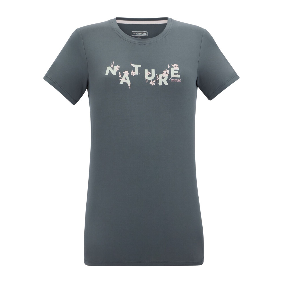 Regatta (20 Uk, Storm Grey) Womens/Ladies Fingal Flowers Stretch T-Shirt