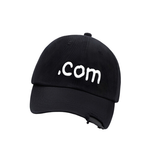 Breathable Cotton Baseball Hat With Unique Embroidery-Black