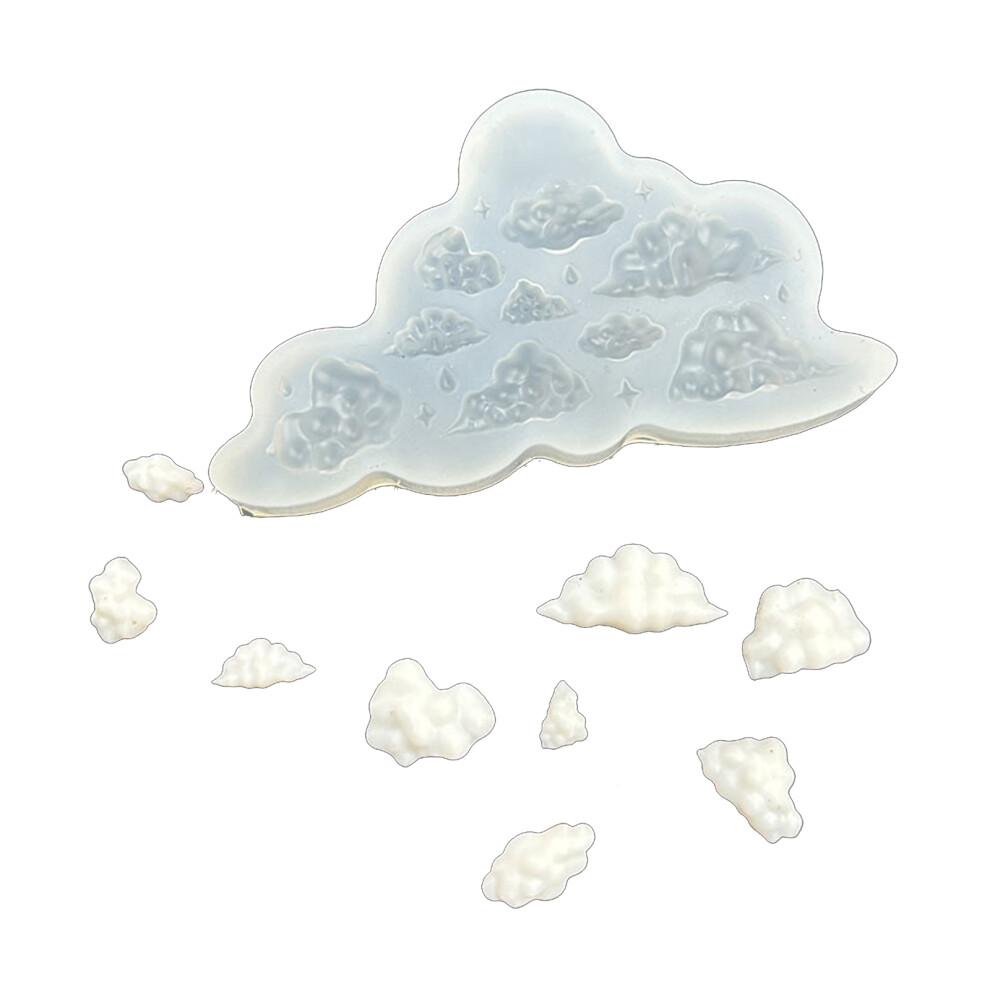 Cute Cloud Moon Epoxy Resin Mold Set Jewelry-Trumpet Clouds 7755001199408