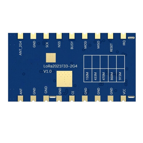 LoRa2021F33-2G4 2W High-Power LoRa Module Use LR2021 Sub-GHz 868-915MHz SPI Module,Wireless Module A